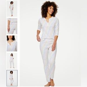 Roller Rabbit Disco Heart Pajama Set In Rainbow 100% Cotton Size Small